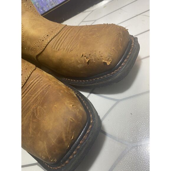 Ariat Sierra 10010134 Mens Brown Leather Square Steel Toe Work Boots Size 12 EE main image 11